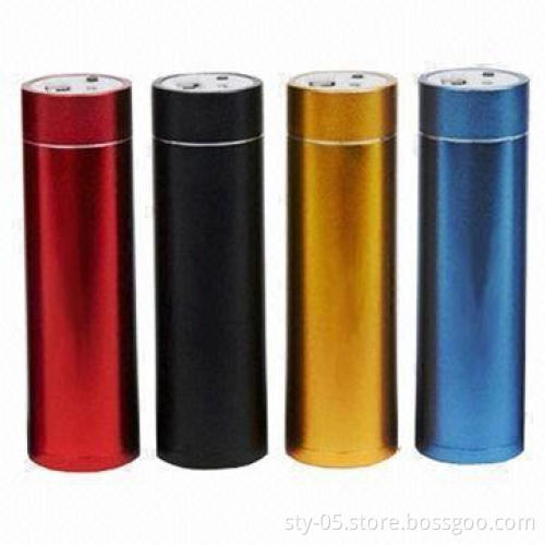 2,600mAh Emergency Chargers with Aluminum Tube Case, Charger for iPad/iPhone and Smartphones